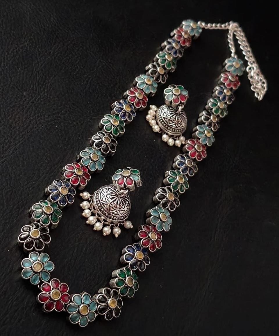 Origional Stone Anti Tranished Necklace Set